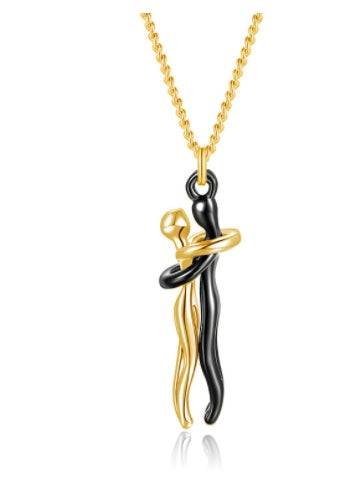 Buy Love Hug Necklace Unisex Men Women Couple Jewelry Simple Temperament Clavicle Chain Valentines Day Lover Gift online at DLC Market