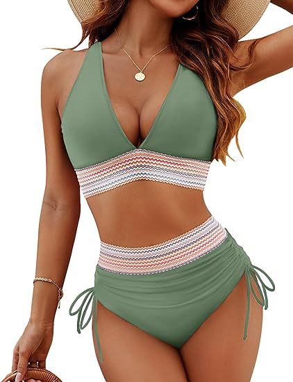 Fashion Women's High Waist Bikini Split Suit by null