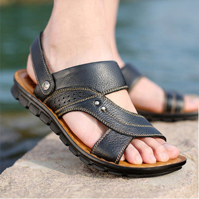 Buy Men Sandals Summer Beach Shoes Adjustable Back Strap Design Slippers Slides online at DLC Market