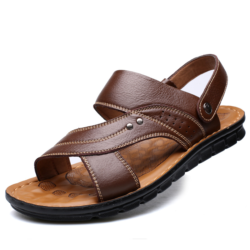 Buy Men Sandals Summer Beach Shoes Adjustable Back Strap Design Slippers Slides online at DLC Market