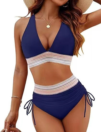 Fashion Women's High Waist Bikini Split Suit by null