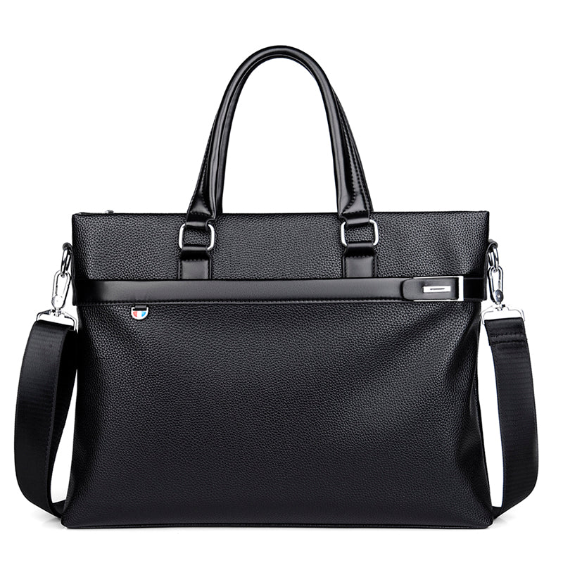 Buy Large Capacity Business Handbag Men's Soft Leather Briefcase online at DLC Market