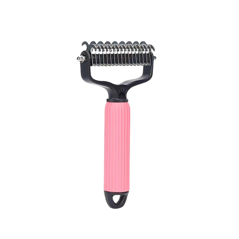 Buy Upgraded Pet Safe Dematting Comb For Dogs Cats Deshedding Undercoat Rake With Double-Sided Stainless Steel Teeth Dogs Cats Grooming Brush For Detangling Thinning Shedding online at DLC Market