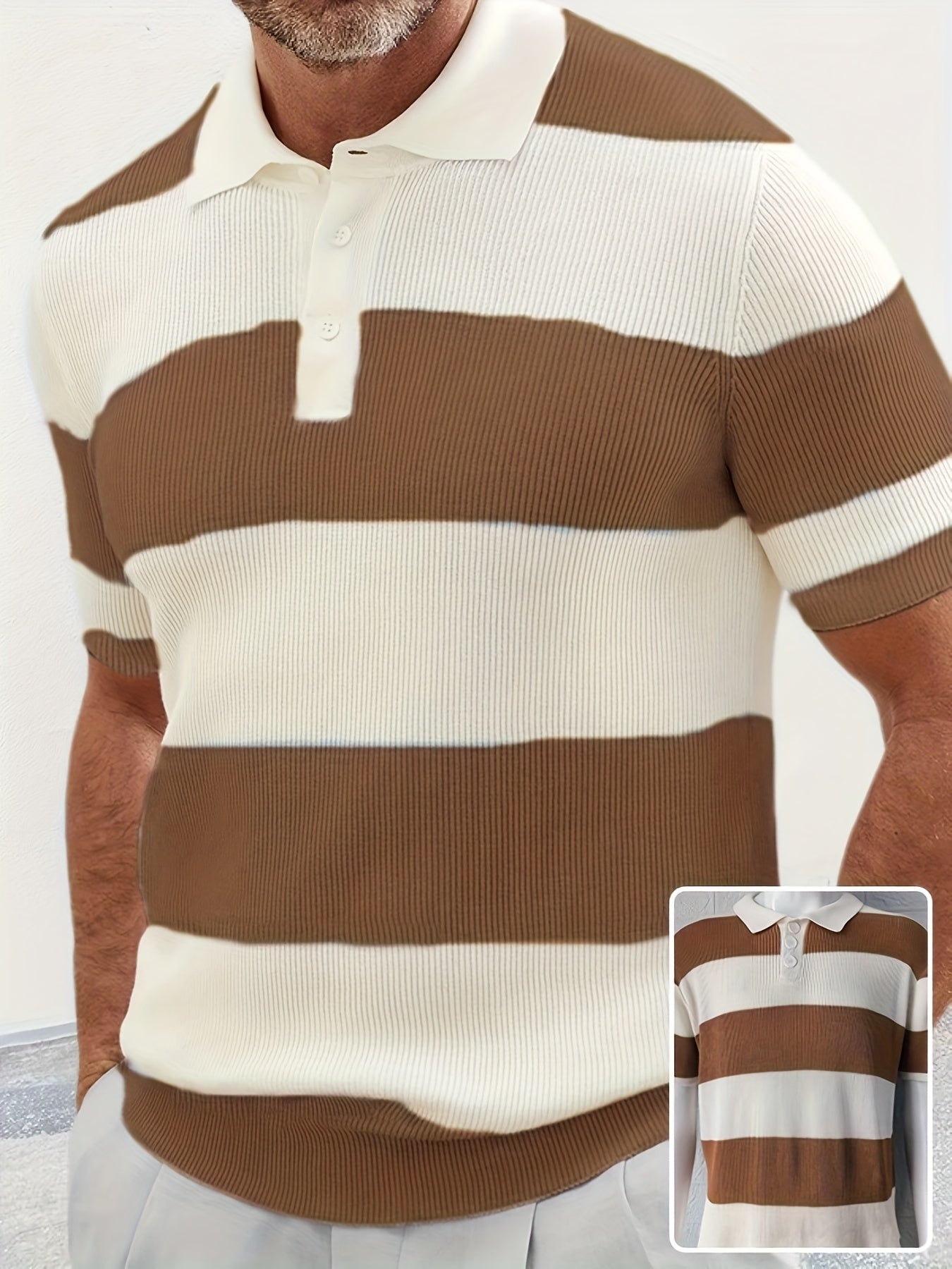 Mens Clothing Summer Fashion Lapel Sweater Short Sleeve Men Clothing Men Wears by null