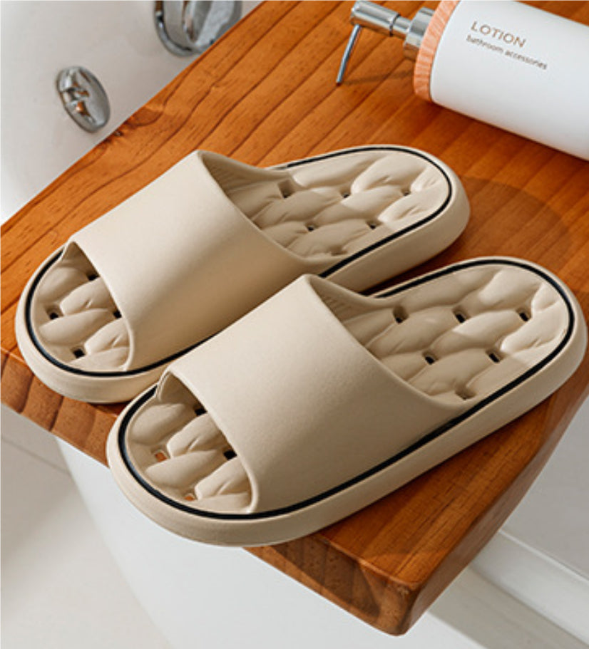 Buy Non-slip Design Bathroom Slippers Home Summer Thick Sole Floor Bedroom House Shoes For Women Men online at DLC Market