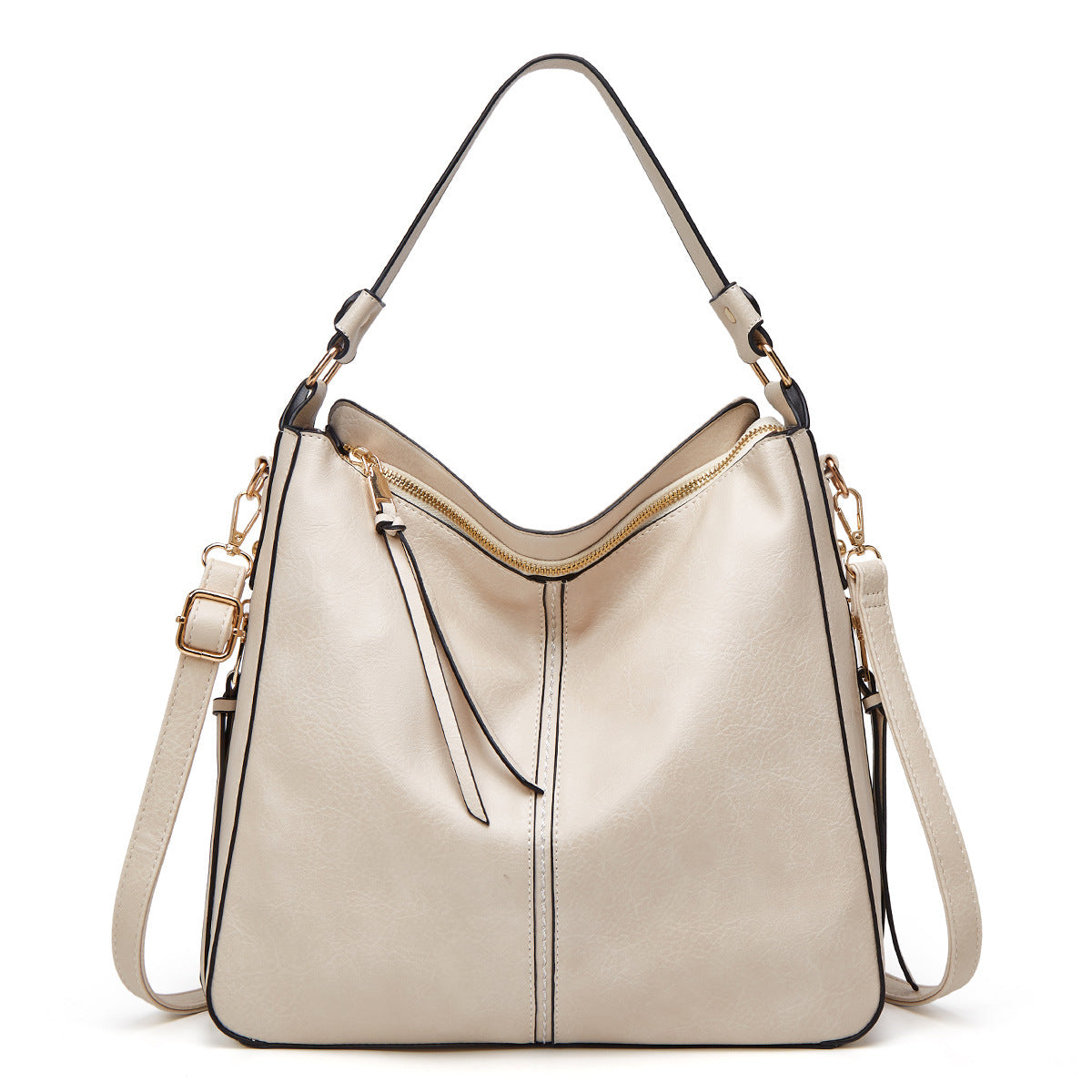 Buy Hobos Zipper Bucket Bags With Adjustable Shoulder-strap Handbags Temperament High Capacity Messenger Shoulder Bag For Women online at DLC Market