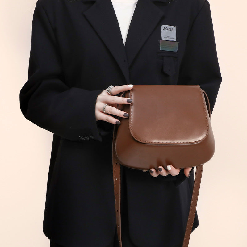 Buy Crossbody Bag Vegan Leather Women Retro Small Saddle Satchel Shoulder Bag With Long Adjustable Strap online at DLC Market