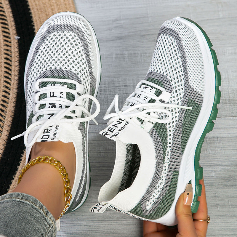 Buy Women's Sporty Flyknit Mesh Shoes Low-cut Lightweight Casual And Versatile online at DLC Market