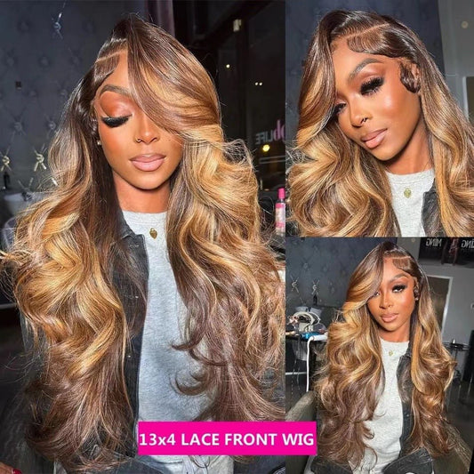 Front Lace Wig Long Roll Gradient Color Women's Big Wave Head Cover - DLC MARKET