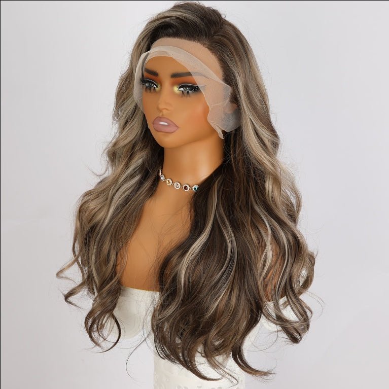 Hot Selling Synthetic Hair Wigs Highlight Wear Go Wigs For Black Women Glueless Wigs by null
