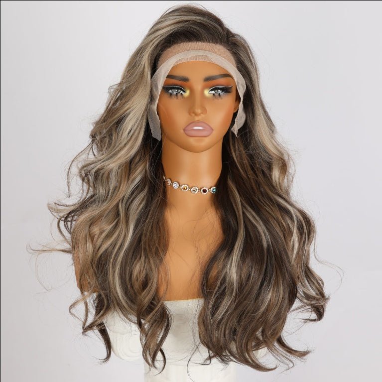 Hot Selling Synthetic Hair Wigs Highlight Wear Go Wigs For Black Women Glueless Wigs by null
