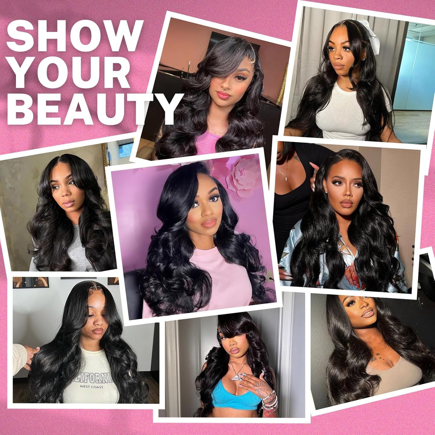 Human Hair Bundle Extensions Body Wave Natural Color by null