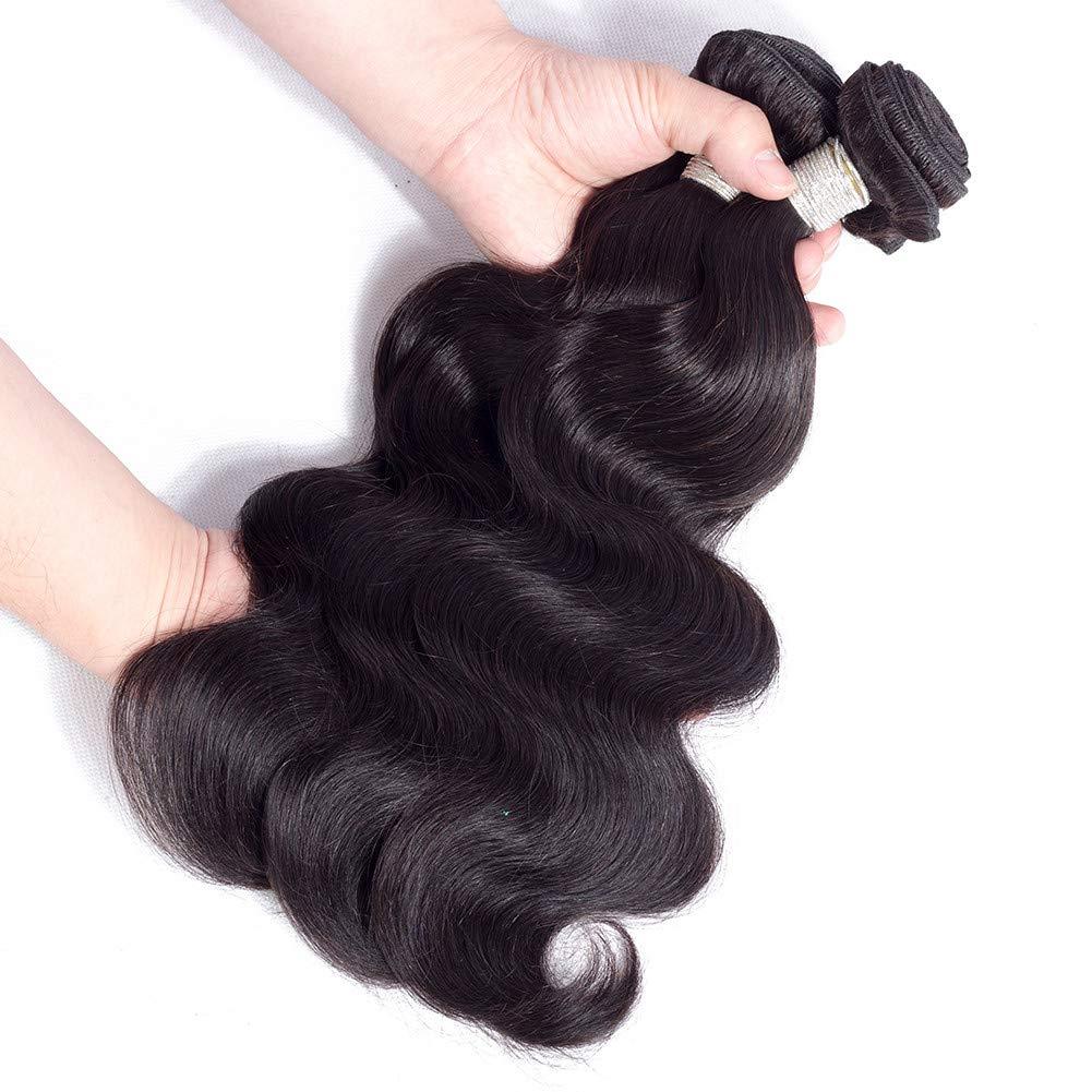 Human Hair Bundle Extensions Body Wave Natural Color by null