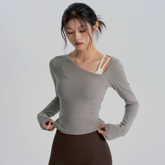 Lady Temperament Yoga Clothes Running Top by null