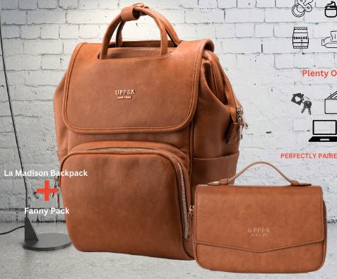 Large Capacity PU Leather Travel Backpack - DLC MARKET