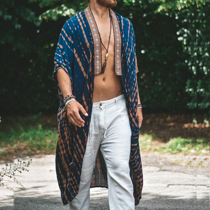 Men's Beach Sun Protection Clothing Casual Printed Jacket by null