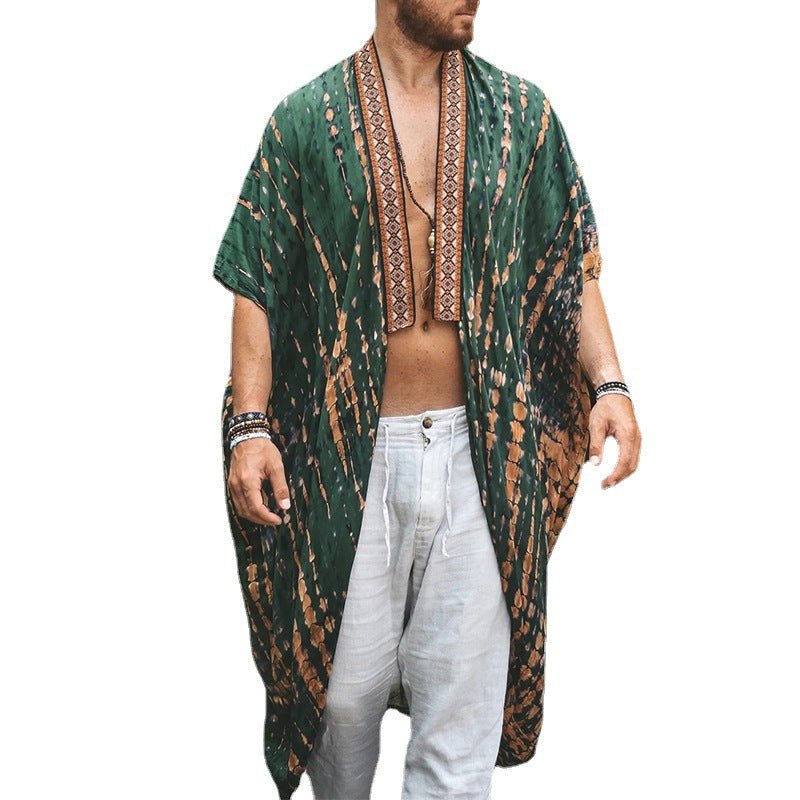 Men's Beach Sun Protection Clothing Casual Printed Jacket by null