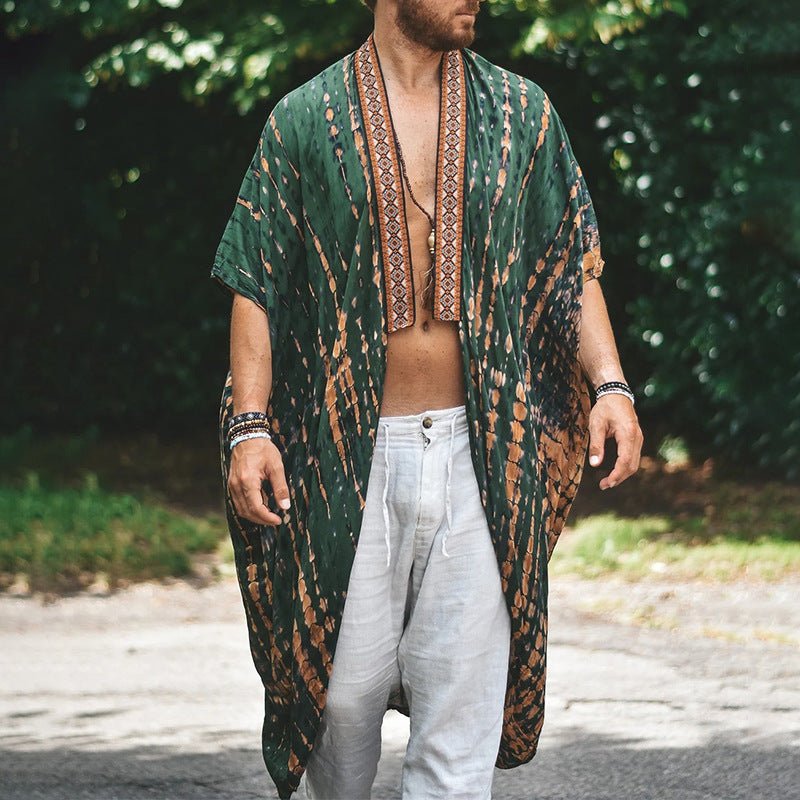 Men's Beach Sun Protection Clothing Casual Printed Jacket by null
