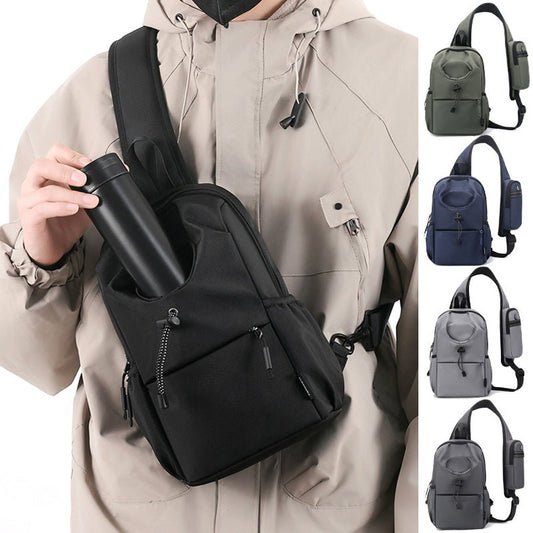 Men's Waterproof Oxford Chest Crossbody Bag - DLC MARKET