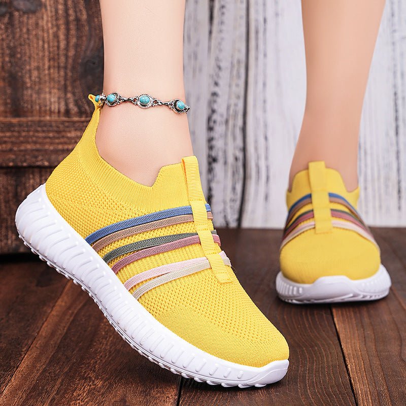 Plus Size Breathable Mesh Flat Heel Pumps - DLC MARKET