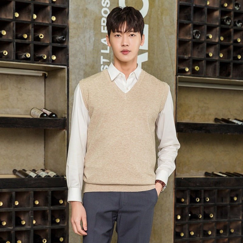 Pullover Knitting Men's Vest Autumn And Winter Clothing by null