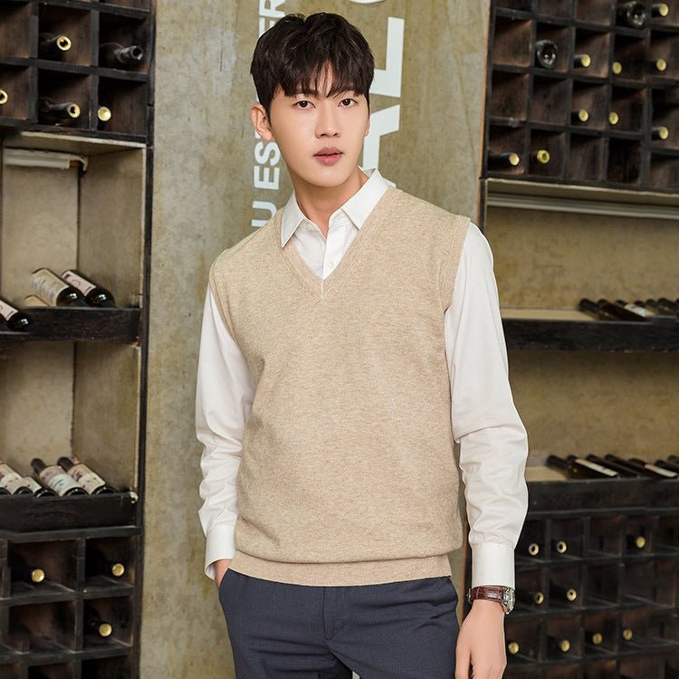 Pullover Knitting Men's Vest Autumn And Winter Clothing by null