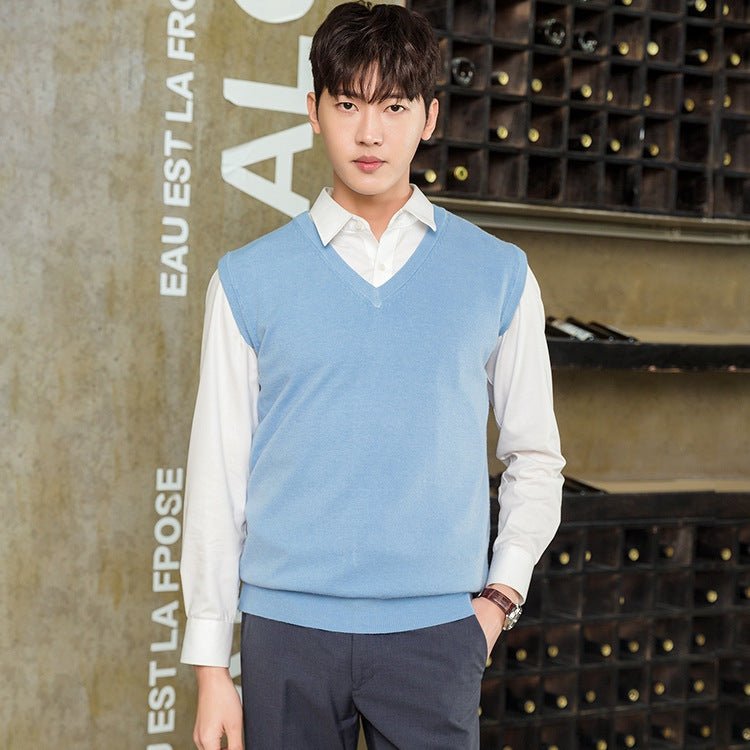 Pullover Knitting Men's Vest Autumn And Winter Clothing by null