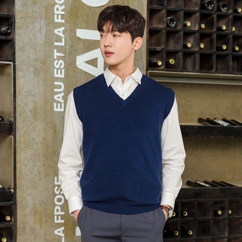 Pullover Knitting Men's Vest Autumn And Winter Clothing by null
