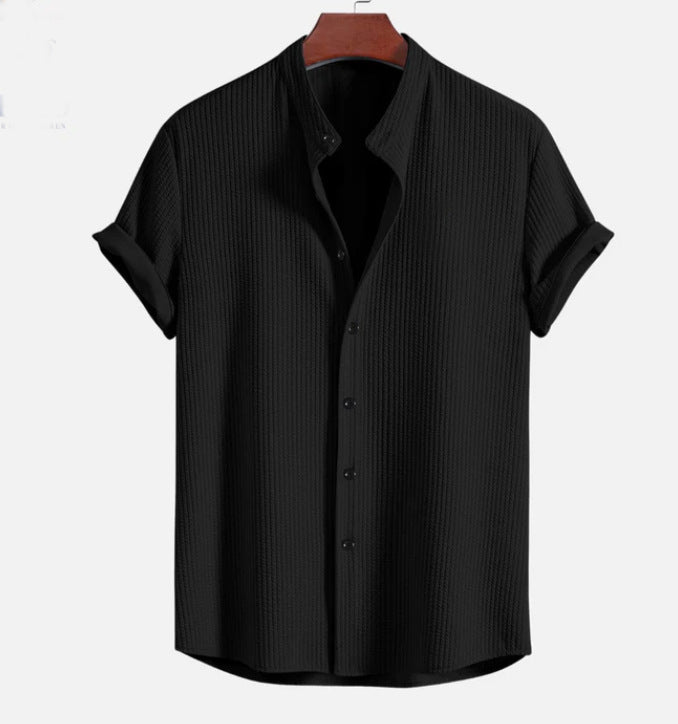 Short Sleeve Loose Shirt Top Summer Mens Clothing by null