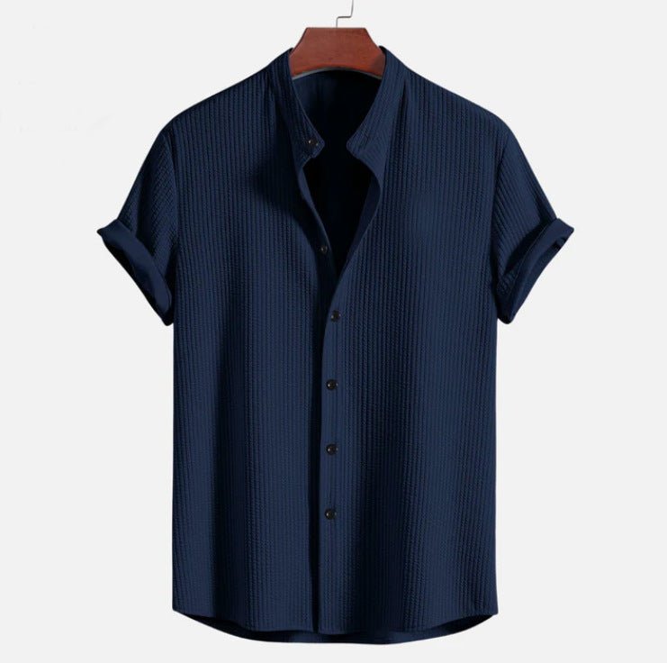 Short Sleeve Loose Shirt Top Summer Mens Clothing by null