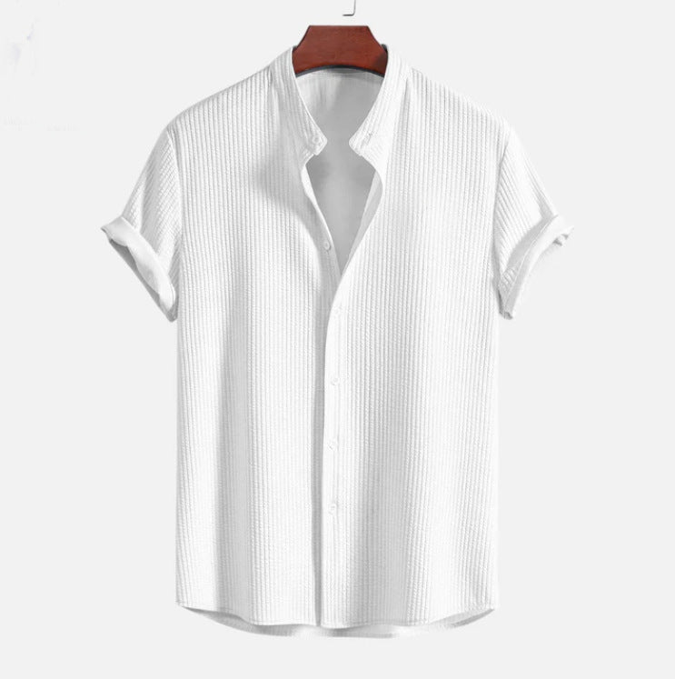 Short Sleeve Loose Shirt Top Summer Mens Clothing by null