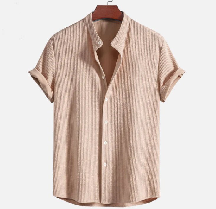 Short Sleeve Loose Shirt Top Summer Mens Clothing by null