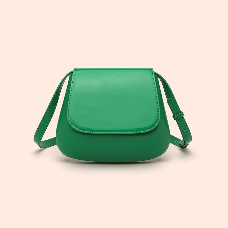Vegan Leather Retro Saddle Crossbody Bag - DLC MARKET