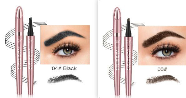 Waterproof 4-Fork Tip Liquid Eyebrow Pencil - DLC MARKET