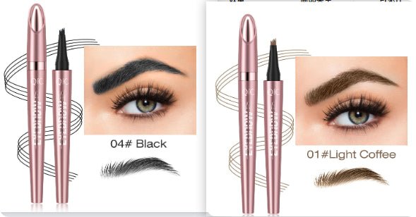 Waterproof 4-Fork Tip Liquid Eyebrow Pencil - DLC MARKET
