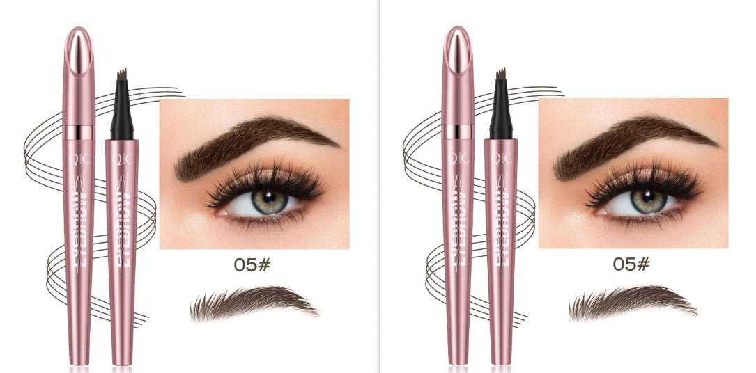 Waterproof 4-Fork Tip Liquid Eyebrow Pencil - DLC MARKET