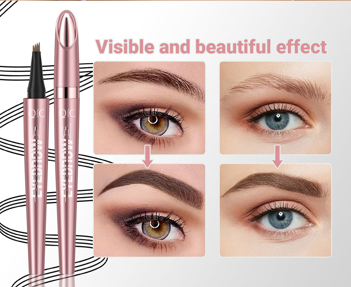 Waterproof 4-Fork Tip Liquid Eyebrow Pencil - DLC MARKET