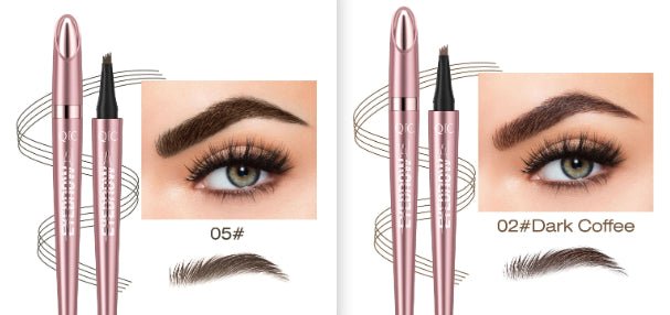 Waterproof 4-Fork Tip Liquid Eyebrow Pencil - DLC MARKET