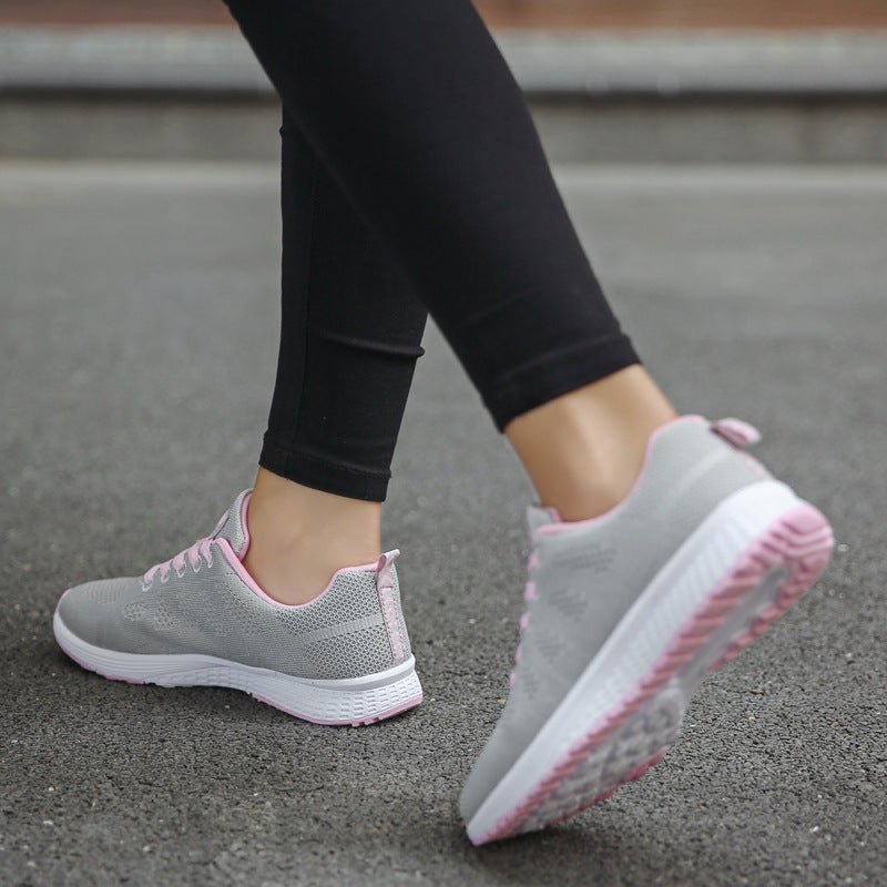 Women's Mesh Sneakers — Breathable Low-Wedge Trainers - DLC MARKET